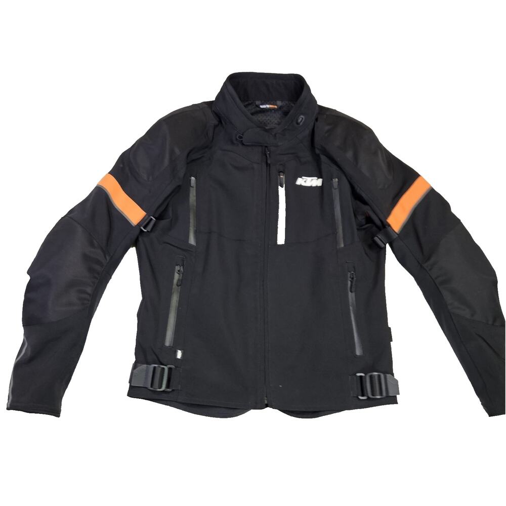 KTM Apex II Motorcycle Jacket M Black Armor Nylon Sport Street Riding Waterproof